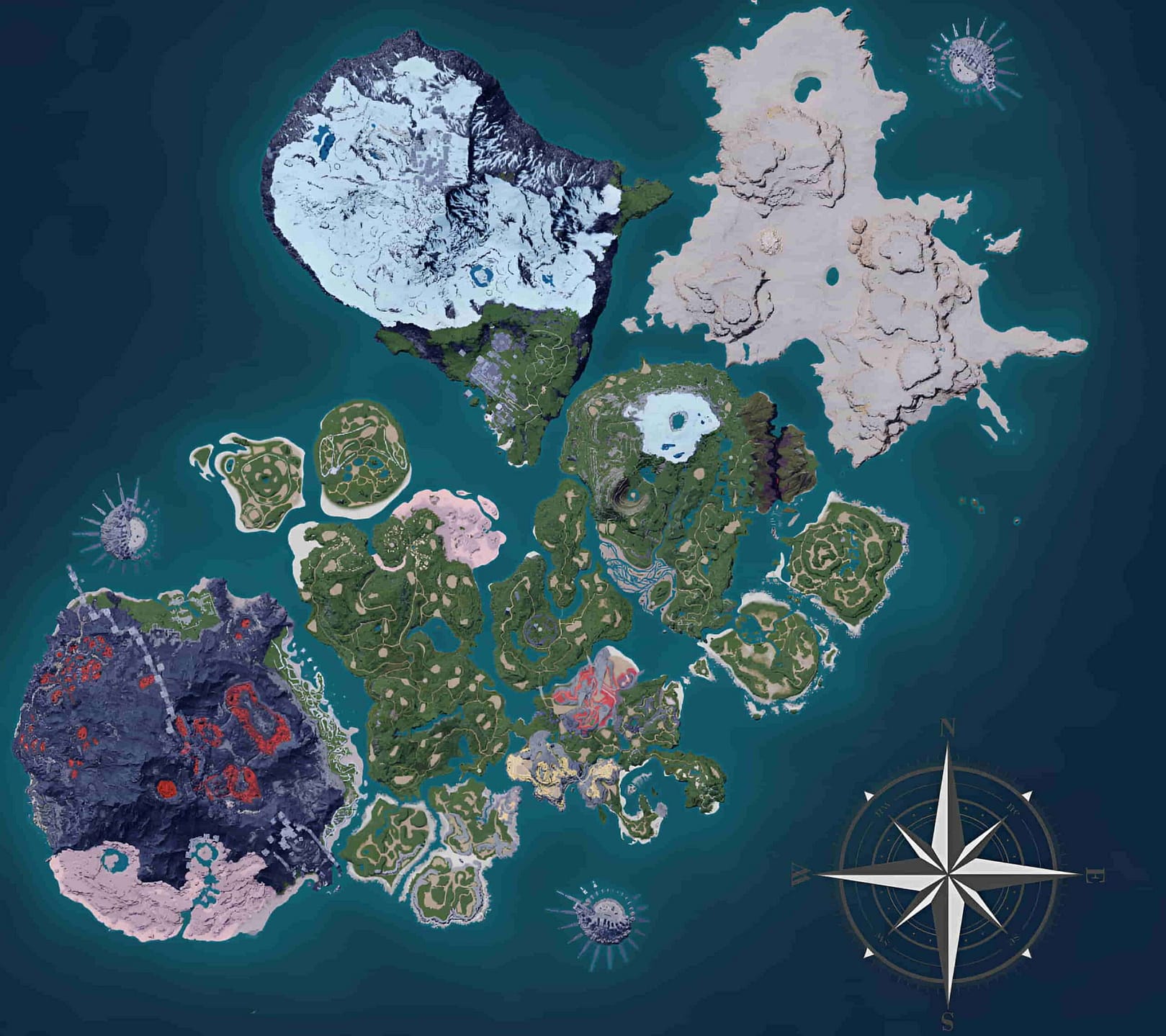 Map of Palworld no borders smallV scaled - GameCraftGather - FFXIV
