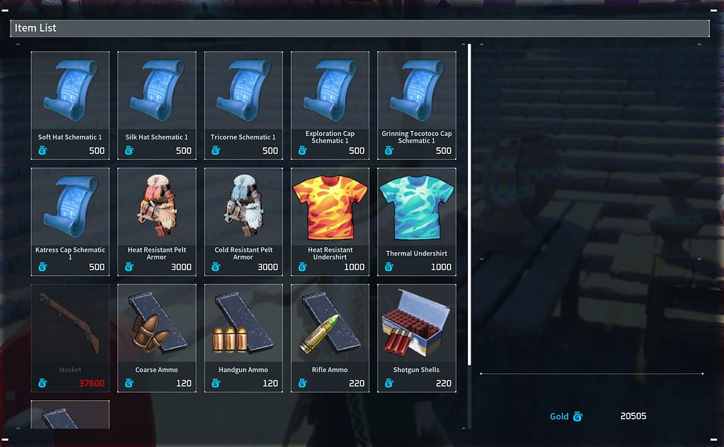Wandering merchant in duneshelter Palworld how to buy ammo