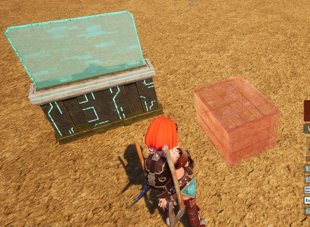 Not able to place box Palworld