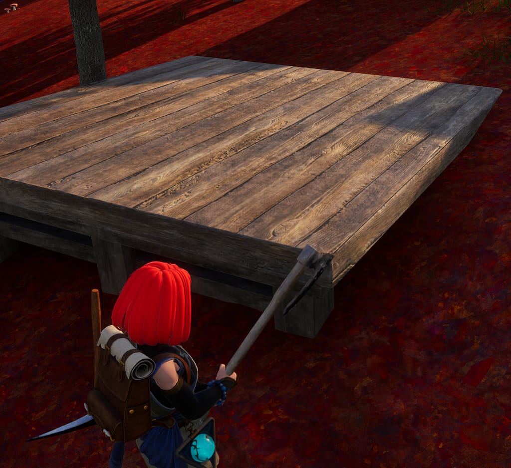 Lumbering adjustment tip platform