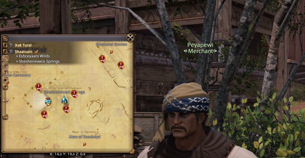 Peyapewi closed npc to Nitowikewe npc custom deliveries FFXIV