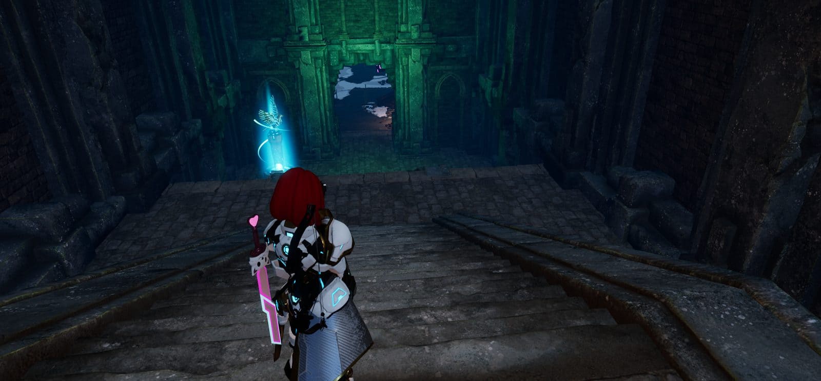 The teleport statue right beside the World Tree cave entrance