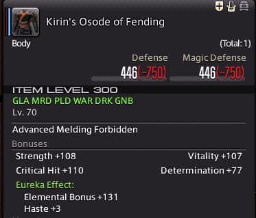 Kirins osode of fending eureka guide gear