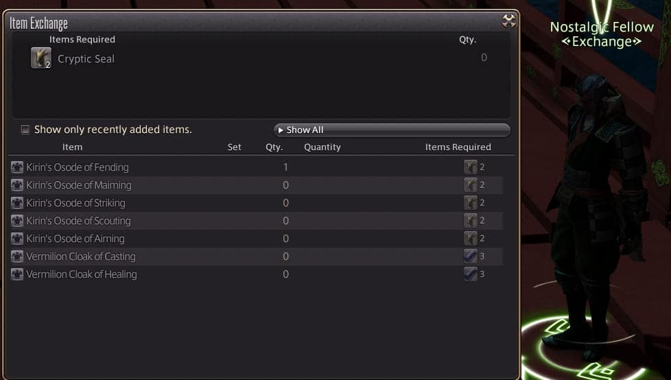 Nostalgic fellow item exchange