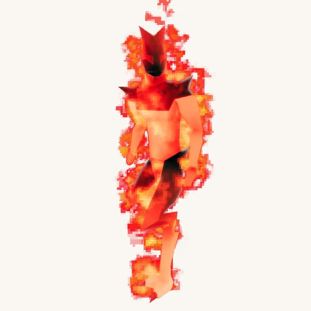 A surtling. Made of fire, allergic to water, and carrying your portal parts.